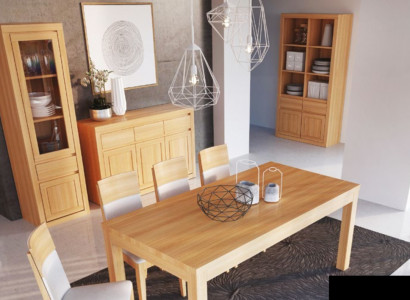 Living room suite group 8-piece set sideboard 4 armchairs display cabinet new